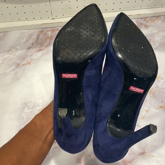 Isaac Mirazhi Blue suede pumps. SZ 9 - Picture 4 of 5